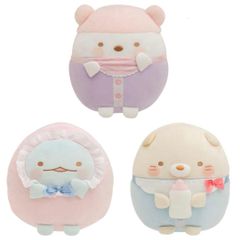Sumikko Gurashi Sumikko Baby Plush Toys: Lizard, Polar Bear, Cat (3 types)