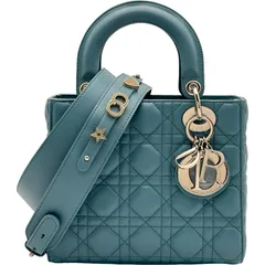クリスチャン・ディオール Christian Dior レディディオール MY ABCDior バッグ スモール M0538PCAL ブルー シルバー金具 カナージュラムスキン レディース ショルダーバッグ