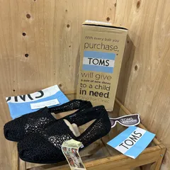 【SGM】TOMS  Morocco Crochet  ブラック スリッポン