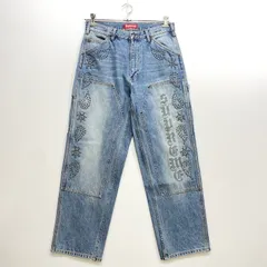 【中古品】 SUPREME シュプリーム 23FW PAISLEY STUDDED DOUBLE KNEE PAINTER PANT ペイズリー スタッデッド ダブルニー ペインター パンツ ズボン ボトムス  【149-260915-ya-08-izu】