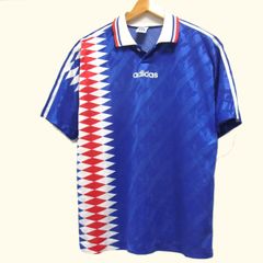 90年 adidas デサント製 フランス代表 ユニフォーム ゲームシャツ