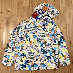 ★XL★ マルチカモ シャーク パーカー スノボ ジャケット a bathing ape shark hoodie snow board jacket BAPE multi camo ベイプ 迷彩 z8