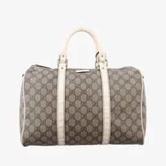 グッチGucciGGプラス ジョイ GGスプリーム ベージュ×ホワイト PVCコーティングキャンバス×レザー 193603 A6915278