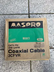 MASPRO（マスプロ）　CATV・FM・VHF・UHF用　75Ω同軸ケーブル　100m　黒　3CFVR　未使用（箱傷汚れあり）