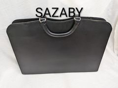 SAZABY 사자비 가죽 가죽 2WAY 서류 가방 비즈니스 가방 블랙