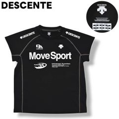 デサント DESCENTE ムーブ スポーツ MOVE SPORT プリント 半袖 スウェット トレーナー クルーネック 裏起毛 M ブラック トレーニング ワークアウト メンズ
