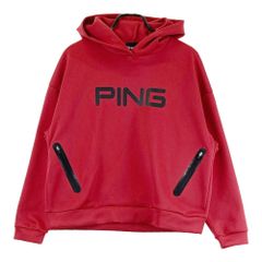 サイズ：L PING ピン  プルオーバーパーカー  レッド系 [240101777705] ゴルフウェア レディース ストスト