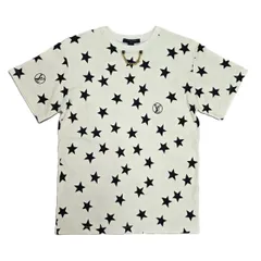 LOUIS VUITTON ルイ・ヴィトン 22SS スター ロゴ プリント チェーン トップス 半袖Ｔシャツ RW222W PR9 FNTS30 メンズ XS コットン ホワイト 中古