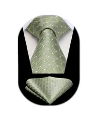 グリーン 43ピー ドット ネクタイ メンズ シルク 水玉柄 チェック柄