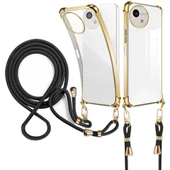【新品】 weiaoluo AQUOS Wish 5 / AQUOS WIsh 5s ケース ショルダー 耐衝撃 クリア スマホケース tpu aquos wish5 カバー バンパーアクオスウィッシュ5 ケース 肩掛け 首掛け 縄掛け 透明 ストラップ付き