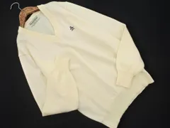 Munsingwear マンシングウェア ウール100% Vネック ニット セーター size2/アイボリー ◇■ レディース