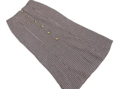 MURUA ムルーア ウール混 チェック マーメイド スカート sizeM/ブラウン ◇■ レディース