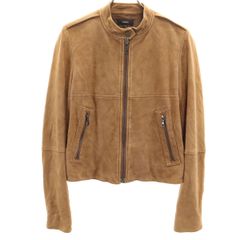theory セオリー レザージャケット S ブラウン レディース 古着
