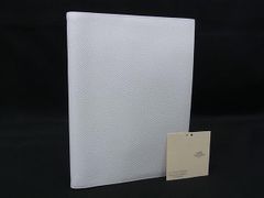 ■美品■ HERMES エルメス アジェンダ グローブトロッター ヴォーエプソン SV金具 手帳カバー 文房具 □K刻印 ホワイト系 BQ8352