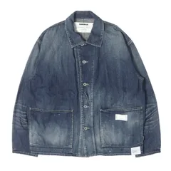 【美品】NEIGHBORHOOD ネイバーフッド ジャケット インディゴ L 25SS ウォッシュド デニム カバーオールジャケットWASHED LW DENIM COVERALL JACKET 251SPNH-JKM02 日本製【メンズ】【中古】