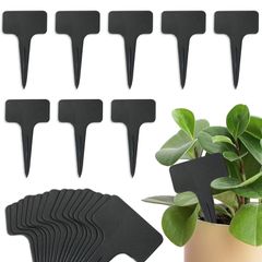 在庫セール 園芸ラベル プランツネームプレート 大T型 60枚入り 花壇 鉢植え ガーデニング 繰り返し使える 植物タグ 黒板風 園芸用品 大T型 60枚入り