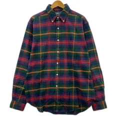 RALPH LAUREN ラルフローレン チェック長袖シャツ sizeM/ネイビー×グリーン×レッド