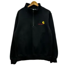 Carhartt カーハート 裏起毛 ハーフジップスウェット sizeM/ブラック
