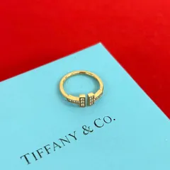 極 美品 TIFFANY&Co. ティファニー Tワイヤー リング K18 750PG ダイヤモンド 指輪 6号 アクセサリー ピンクゴールド 153-5