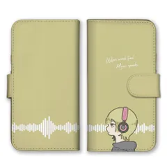 arrows Alpha2 F-51G ケース 手帳型 アローズ アルファ2 スマホケース 携帯ケース 女の子 イラスト 音楽 ミュージック ヘッドホン サブカル 韓国 可愛い かわいい パステルカラー スマホカバー カラー05
