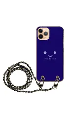 iPhone18 ProMAX アイフォン18プロマックス ニコちゃん スマイル にこちゃん 笑顔 パステルグリーン パープル ショルダータイプ チェーン付属 ストラップ付 カラー08