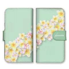 かんたんスマホ5 ケース 手帳型 簡単スマホ5 スマホケース 携帯ケース プルメリア ハワイアン ハワイ レイ 花の冠 南国 花柄 ボタニカル フラワー おしゃれ かわいい スマホカバー カラー04