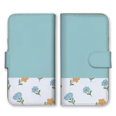 かんたんスマホ5 ケース 手帳型 簡単スマホ5 スマホケース 携帯ケース 花柄 お花 小花 フラワー チューリップ 北欧 落ち着いた 柄物 パステルカラー 可愛い かわいい スマホカバー カラー02