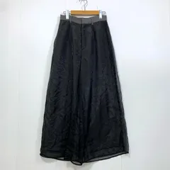 〇  Ellno Loset エルノロゼット シアーレイヤード パンツ ドッキング ワイドパンツ SS 黒 ■■ メンズ