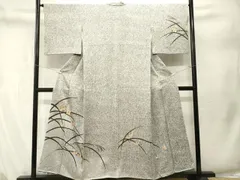 平和屋着物■訪問着　芒　蔦の葉　南天文　たたき染め　正絹　逸品　CABM1655ev