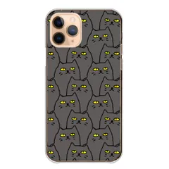 iPhone18 ProMAX ケース カバー アイフォン18プロマックス スマホケース ハードケース ファットキャッツ 猫 ネコ 猫会議 おしゃれ かわいい にゃんこ ジト目 ベージュ グレー 白 カラー02