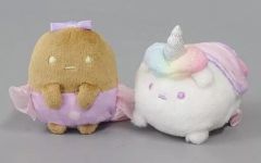 [Used] Plush Toy Set: Black Tapioca & Tapi Unicorn, Tapioca Park Theme, Handheld Plush Toy Set, "Sumikko Gurashi," Sumikko Gurashi Shop Limited Edition