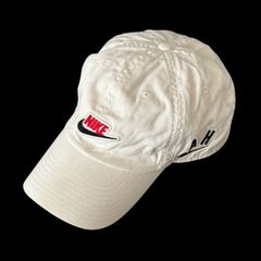 NIKE ナイキ ゴルフ キャップ メンズ L/XL 約57cm AH ロゴ刺繍 スウッシュ Club Cap コットン 綿100％ ホワイト レッド ブラック スポーツ 帽子 ゴルフウェア