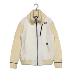 中古 メンズ オークリー OAKLEY フルジップアウター M 白 ホワイト ニット