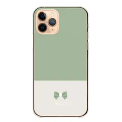 iPhone18_Pro ケース カバー アイフォン18プロ スマホケース ハードケース 大人 可愛い 大人女子 リボン シンプル バイカラー ブラウン カラー02
