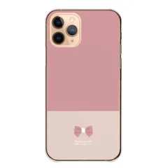 iPhone18_Pro ケース カバー アイフォン18プロ スマホケース ハードケース 大人 可愛い 大人女子 リボン シンプル バイカラー ブラウン カラー04