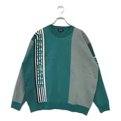 中古 メンズ パーリーゲイツ PEARLY GATES セーター 5(L) 緑系 グリーン系 クルーネック ストライプ