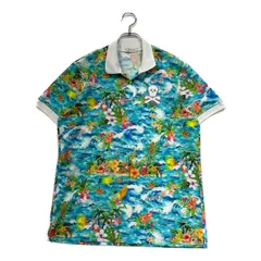中古 メンズ マークアンドロナ MARK&LONA 半袖ポロシャツ 48(L) 水色系 ハワイ限定