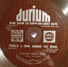 78RPM/SP Durium Dance Band Back Again To Happy-go-lucky Days / Theres A Ring A EN18 DURIUM RECORDS