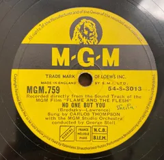 78RPM/SP Carlos Thompson No One But You / Languida MGM759 MGM RECORDS