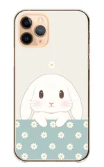 iPhone18_Pro ケース カバー アイフォン18プロ スマホケース ハードケース うさぎ うさちゃん 兎 ウサギ 花柄 お花 かわいい イラスト ガーリー カラー06