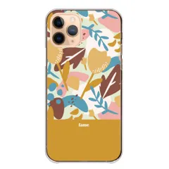 iPhone18_Pro ケース カバー アイフォン18プロ スマホケース ハードケース 北欧柄 お花 チューリップ大人 かわいい おしゃれ ネイビー パープル カラー03