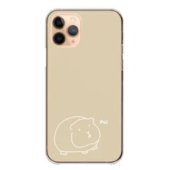 arrows Alpha2 F-51G ケース カバー アローズ アルファ2 スマホケース ハードケース モルモット ベージュ 大人 可愛い 大人女子 シンプル ゆるキャラ ゆるい ラクガキ カラー04