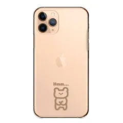 arrows Alpha2 F-51G ケース カバー アローズ アルファ2 スマホケース ハードケース くま クマ くまさん ベージュ かわいい かわいい シンプル 透明ケース クリア カラー07