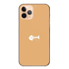 かんたんスマホ5 ケース カバー 簡単スマホ5 スマホケース ハードケース 魚の骨 骨 スケルトン かわいい おしゃれ シンプル ワンポイント 透明ケース クリア カラー05