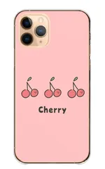 かんたんスマホ5 ケース カバー 簡単スマホ5 スマホケース ハードケース さくらんぼ サクランボ フルーツ かわいい ゆるい ゆるキャラ スマイル パステル ピンク カラー01