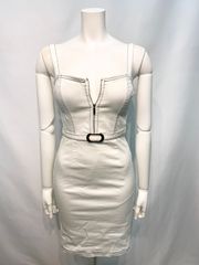 2782 ROBE de FLEURS キャバクラ ドレス キャバ キャバドレス ホワイト S