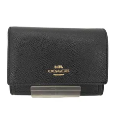 コーチ COACH ロゴ ミディアムフラップ レザー 2つ折り財布 レディース 表記無