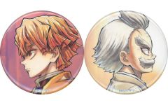 [Used] Badge/Pin Set of 2, 44mm Can Badge, "Demon Slayer: Kimetsu no Yaiba the Movie: Infinity Castle Arc - Zenitsu and Grandpa WEBSHOP Lottery" Prize F, C106 Goods