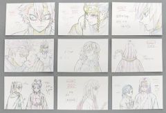 [Used] Postcard Set B (9 cards) featuring original artwork from "Demon Slayer: Kimetsu no Yaiba the Movie: Mugen Train" - Movie Goods