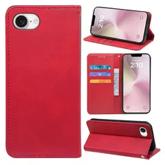 iPhoneSE4 / iPhone 16E / iPhone 17E ケース 手帳型 アイフォン SE 第4世代 用のカバー 財布型 肌感レザー アクオス アイフォン 16E 用の 携帯ケース レザー 財布型 全面保護 耐衝撃 内蔵カード枚カード収納 スタン